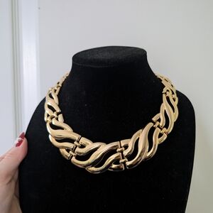 Vintage Large Goldtone Statement Necklace